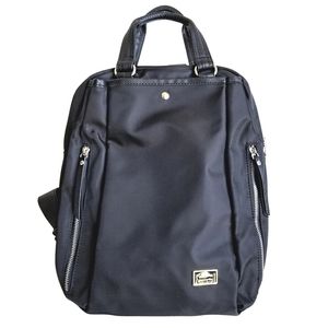 ROOTS 73 Mini Nylon and Leather Black Backpack